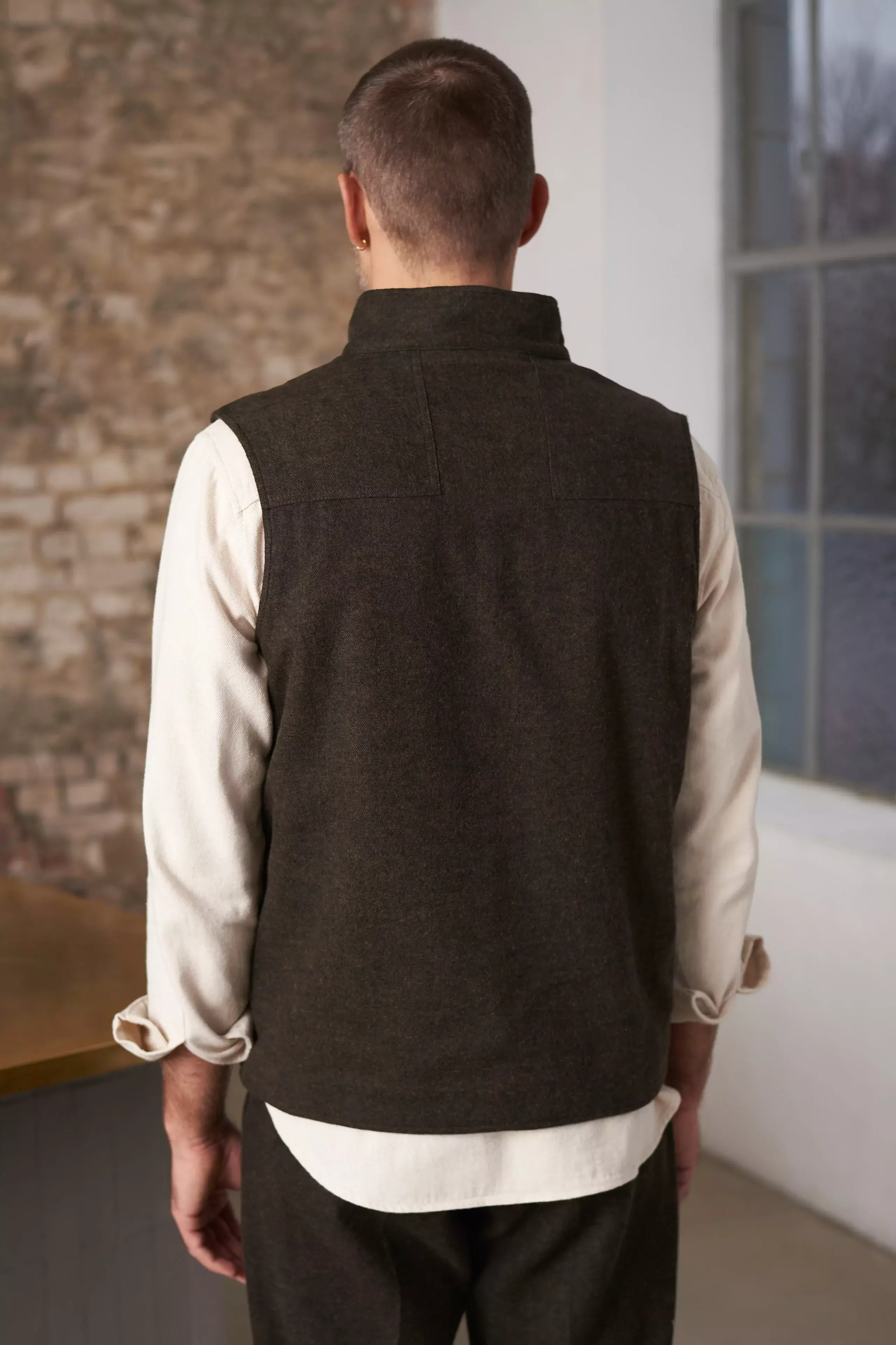 About Companions Wendel Vest Eco Flanel Mud Weste Herren braun